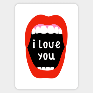 Big Mouth - I Love You Sticker